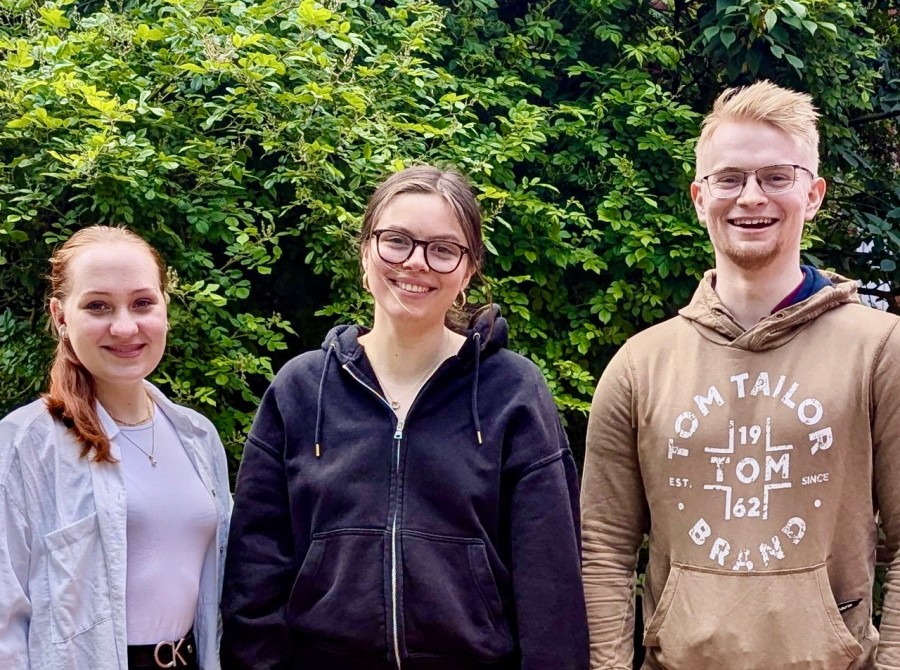 Vorstand der Grünen Jugend Stormarn: Valentina Großklaus, Milla Väterlein und Eric Husmann