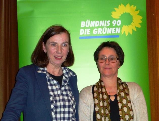 Landesvorsitzende Ruth Kastner und Finanzministerin Monika Heinold