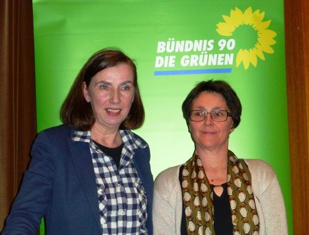 Landesvorsitzende Ruth Kastner und Finanzministerin Monika Heinold