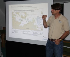 Malte Siegert erklärt die Ökologie des Fehmarn-Belts